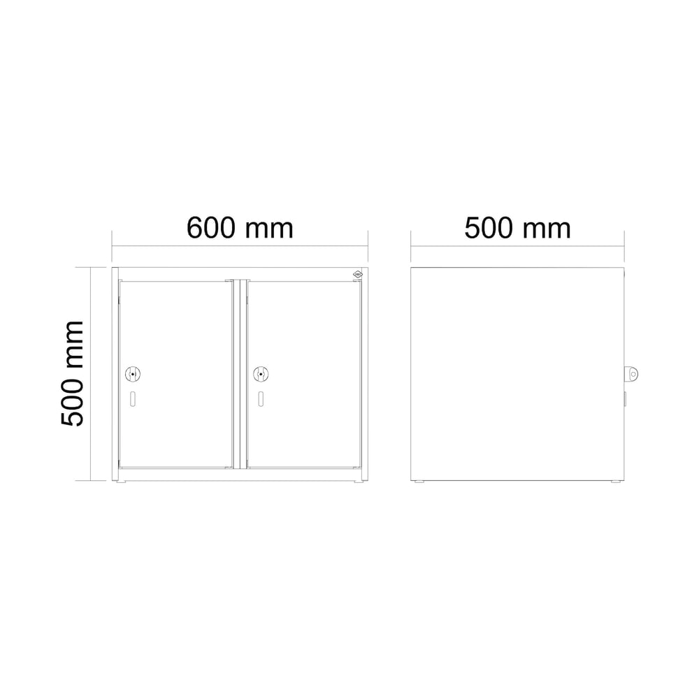 Produktabbildung Nr. 8: C+P Aufsatzschrank für Kleiderspind Serie Classic PLUS, 2 Abteile Breite 300 mm, anthrazitgrau, anthrazitgrau, für Vorhängeschloss
