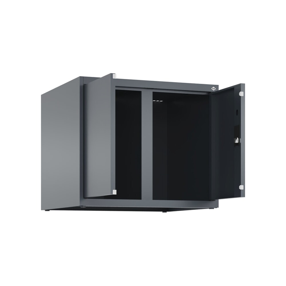 Produktabbildung Nr. 1: C+P Aufsatzschrank für Kleiderspind Serie Classic PLUS, 2 Abteile mit Trennwand, Breite 300 mm, anthrazitgrau, anthrazitgrau, Zylinderschloss