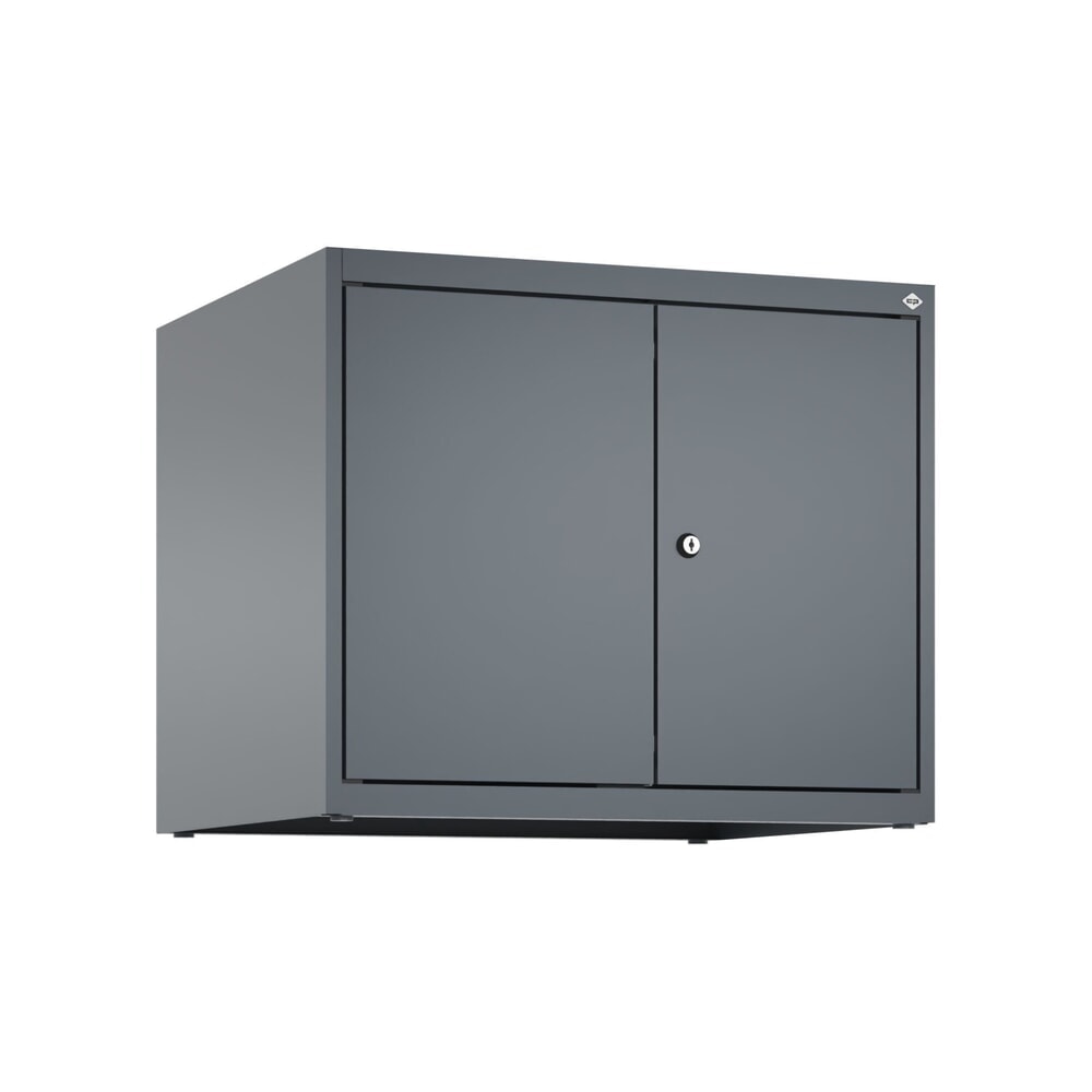 Produktabbildung Nr. 9: C+P Aufsatzschrank für Kleiderspind Serie Classic PLUS, 2 Abteile mit Trennwand, Breite 300 mm, anthrazitgrau, anthrazitgrau, Zylinderschloss