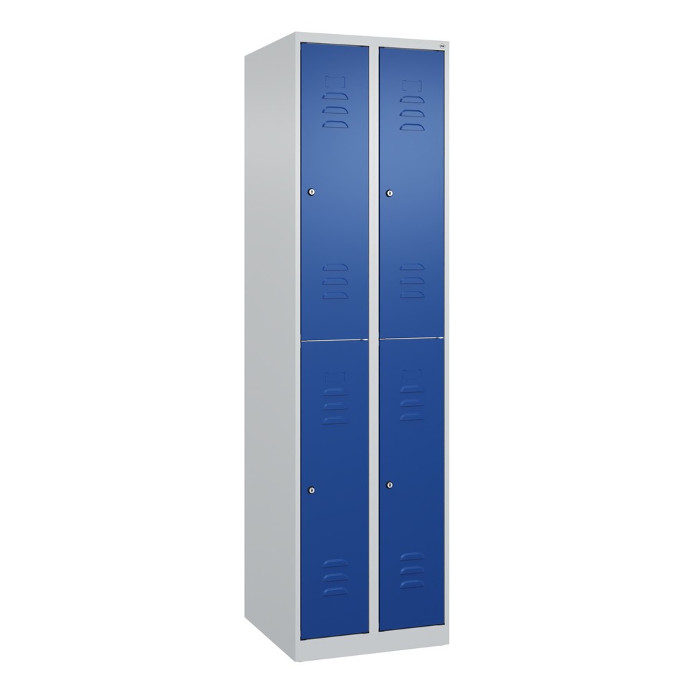 Produktabbildung: C+P Doppelstock-Spind Classic PLUS, 1-4 Abteile, 2-8 Fächer, HxT 1.850 x 500 mm, Zylinderschloss
