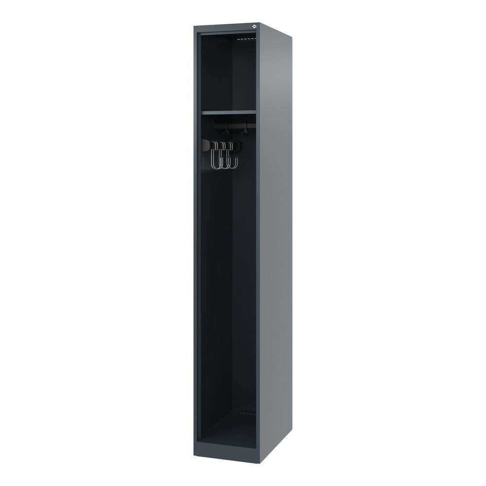Produktabbildung: C+P Feuerwehrspind EXPERT, Bodengleiter, 1 Abteil, HxBxT 1.850 x 300 x 500 mm, anthrazitgrau