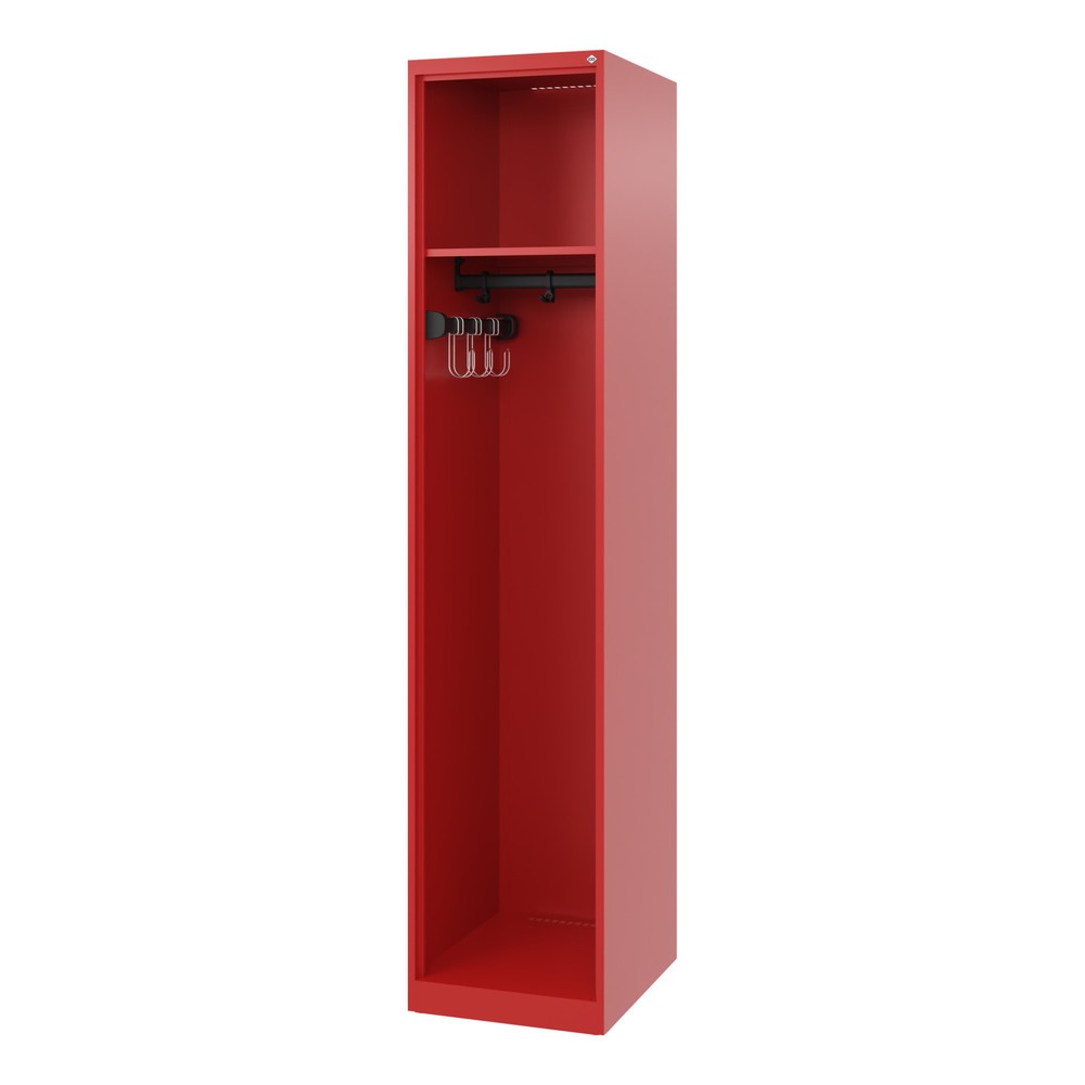 Produktabbildung Nr. 1: C+P Feuerwehrspind EXPERT, Bodengleiter, 1 Abteil, HxBxT 1.850 x 400 x 500 mm, feuerrot