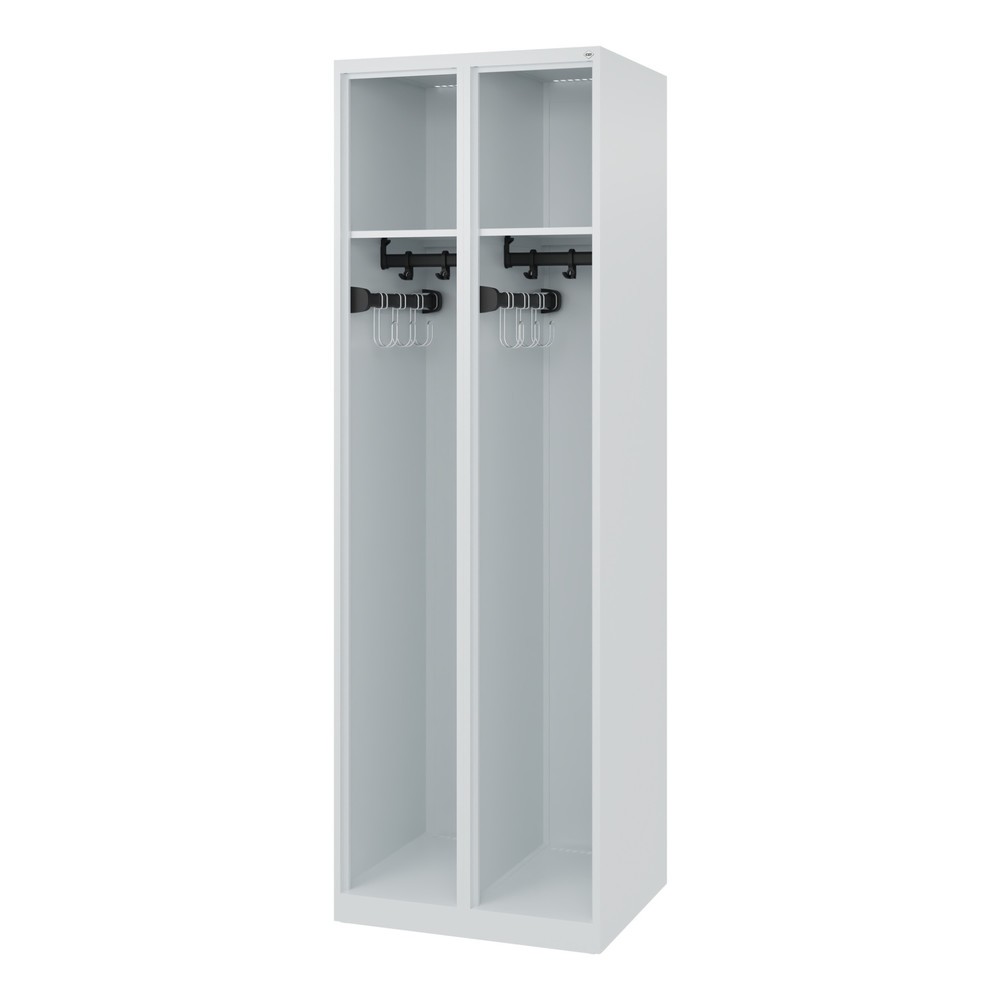 Produktabbildung Nr. 1: C+P Feuerwehrspind EXPERT, Bodengleiter, 2 Abteile, HxBxT 1.850 x 600 x 500 mm, lichtgrau
