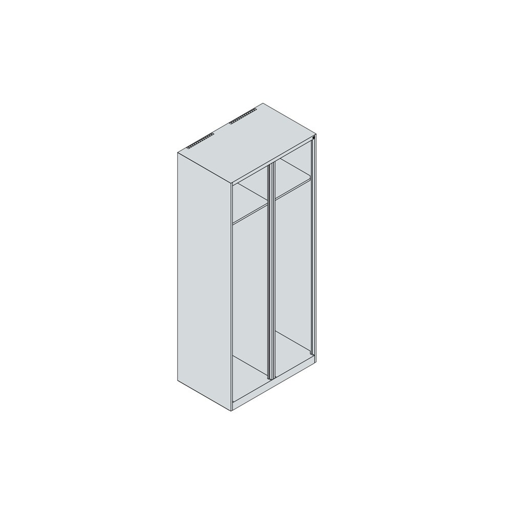 Produktabbildung Nr. 5: C+P Feuerwehrspind EXPERT, Füsse, 2 Abteile, HxBxT 1.850 x 800 x 500 mm, anthrazitgrau, mit Helmhalter