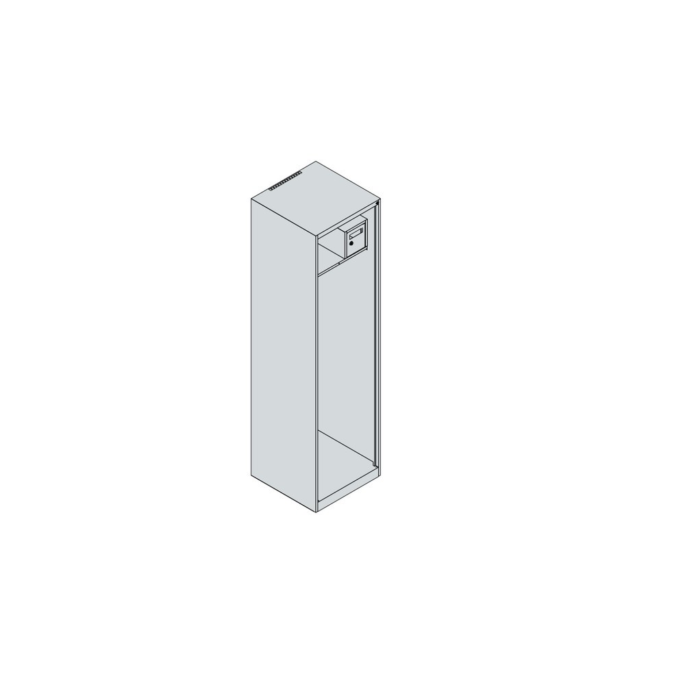 Produktabbildung Nr. 4: C+P Feuerwehrspind FLEXO, Bodengleiter, 1 Abteil, HxBxT 1.850 x 500 x 500 mm, feuerrot