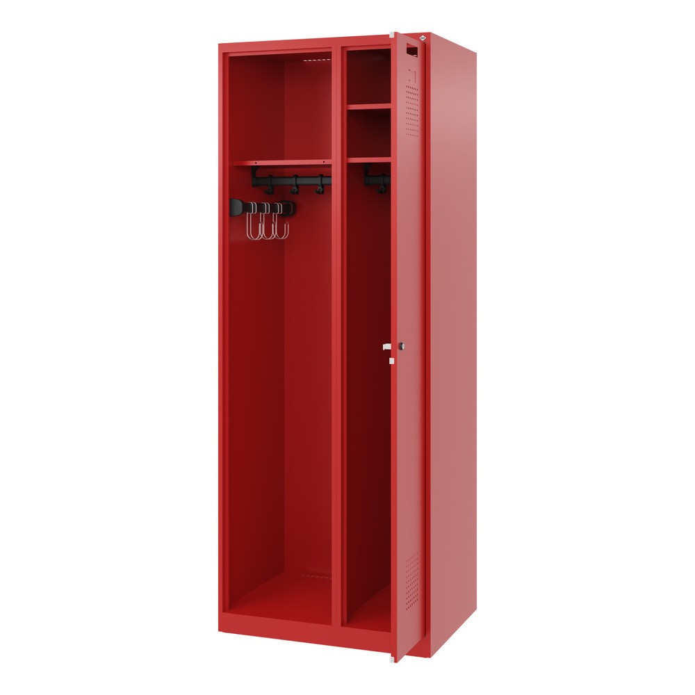 Produktabbildung Nr. 1: C+P Feuerwehrspind KOMBI, Bodengleiter, 1 Abteil, HxBxT 1.850 x 700 x 500 mm, feuerrot