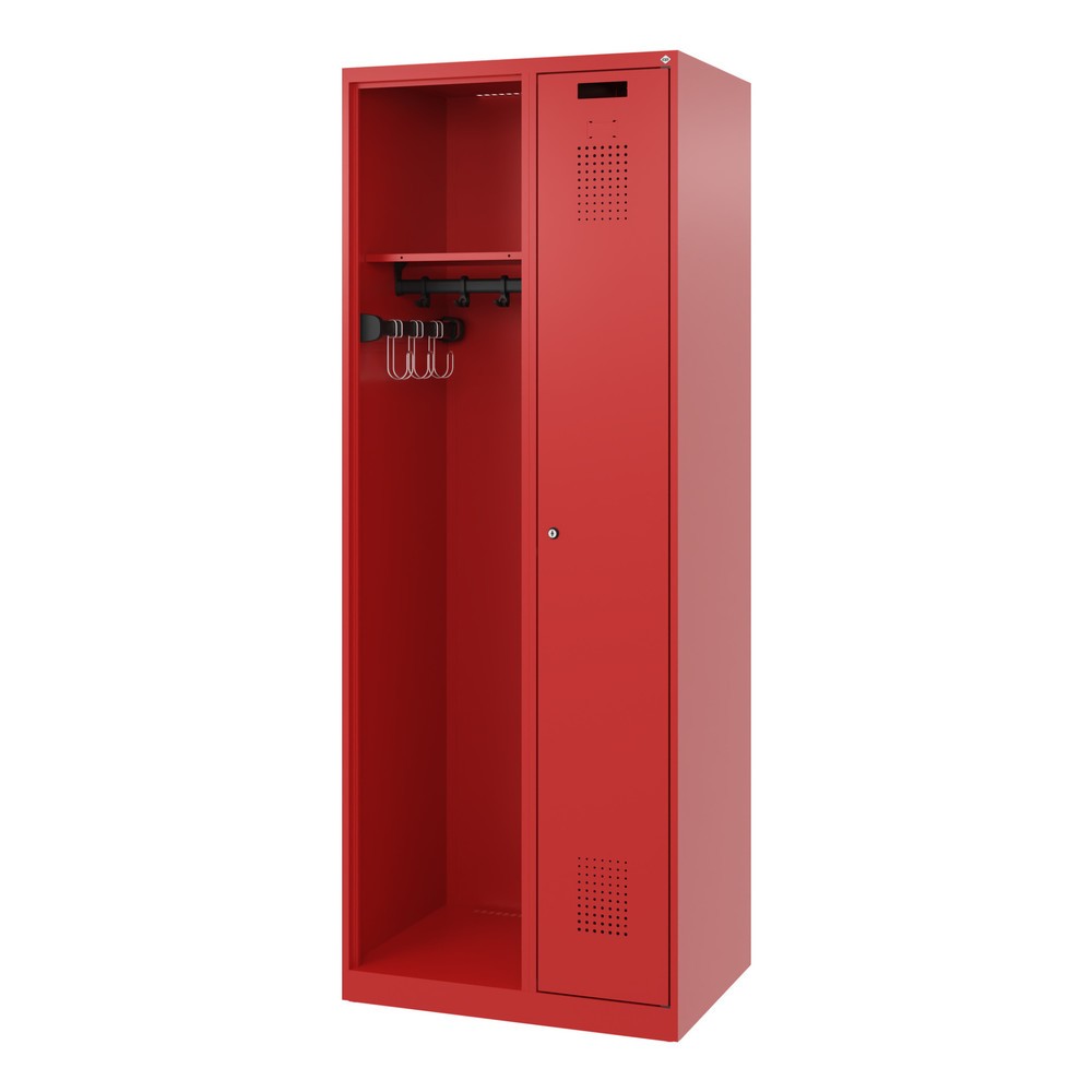 Produktabbildung Nr. 5: C+P Feuerwehrspind KOMBI, Bodengleiter, 1 Abteil, HxBxT 1.850 x 700 x 500 mm, feuerrot
