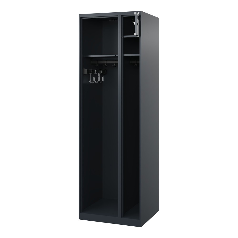 Produktabbildung: C+P Feuerwehrspind KOMBI Open, Bodengleiter, 1 Abteil, HxBxT 1.850 x 600 x 500 mm, anthrazitgrau
