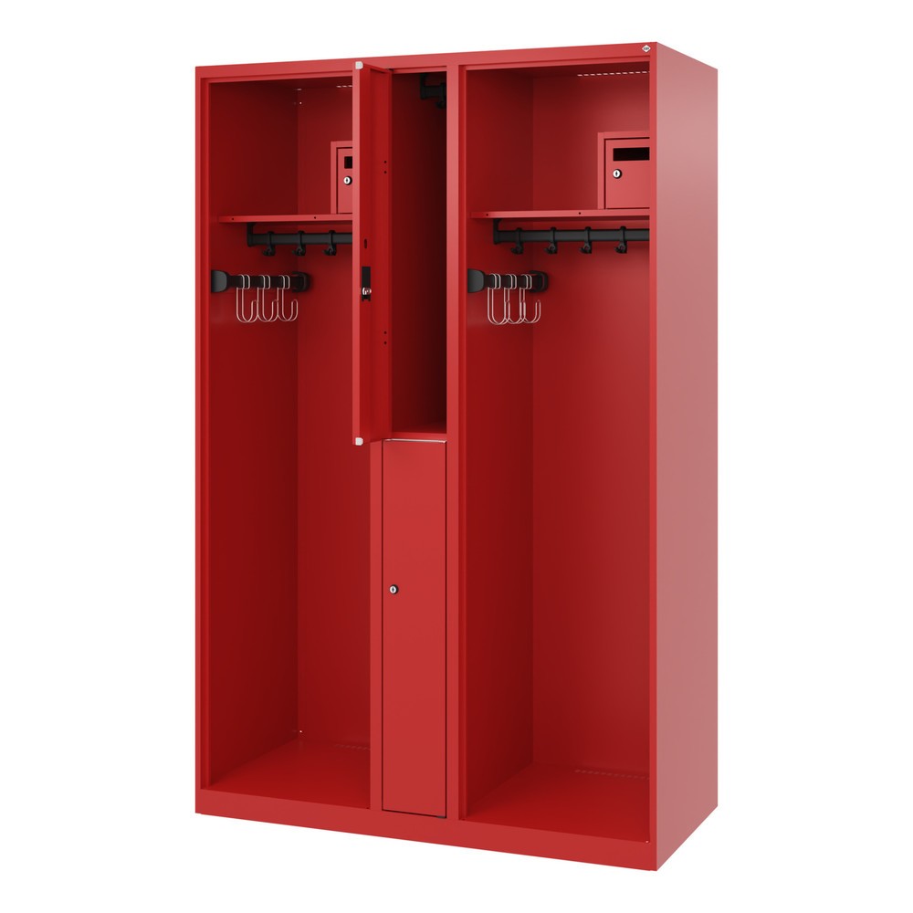 Produktabbildung: C+P Feuerwehrspind MAXI, Bodengleiter, HxBxT 1.850 x 1.200 x 500 mm, feuerrot