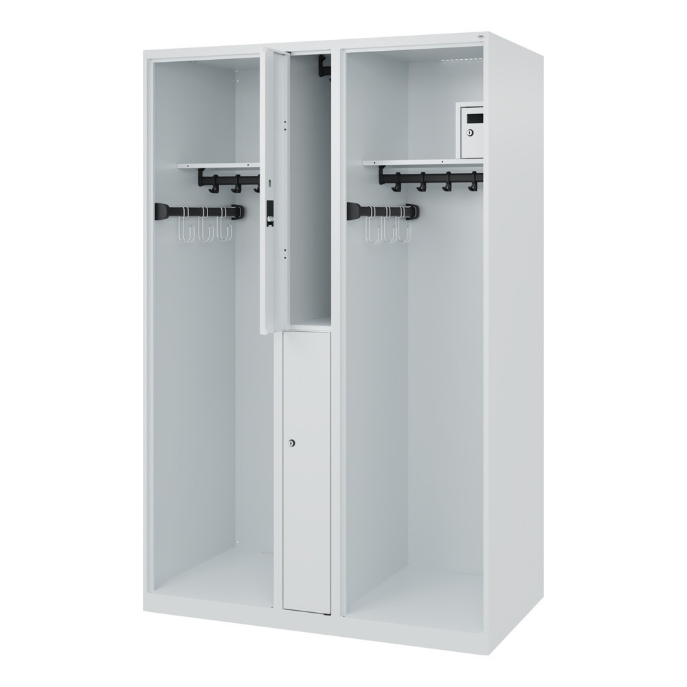 Produktabbildung: C+P Feuerwehrspind MAXI, Bodengleiter, HxBxT 1.850 x 1.200 x 600 mm, lichtgrau