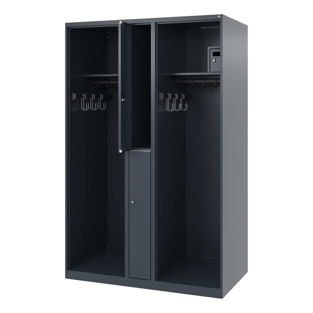 Produktabbildung: C+P Feuerwehrspind MAXI, Bodengleiter, HxBxT 1.850 x 1.200 x 600 mm, anthrazitgrau