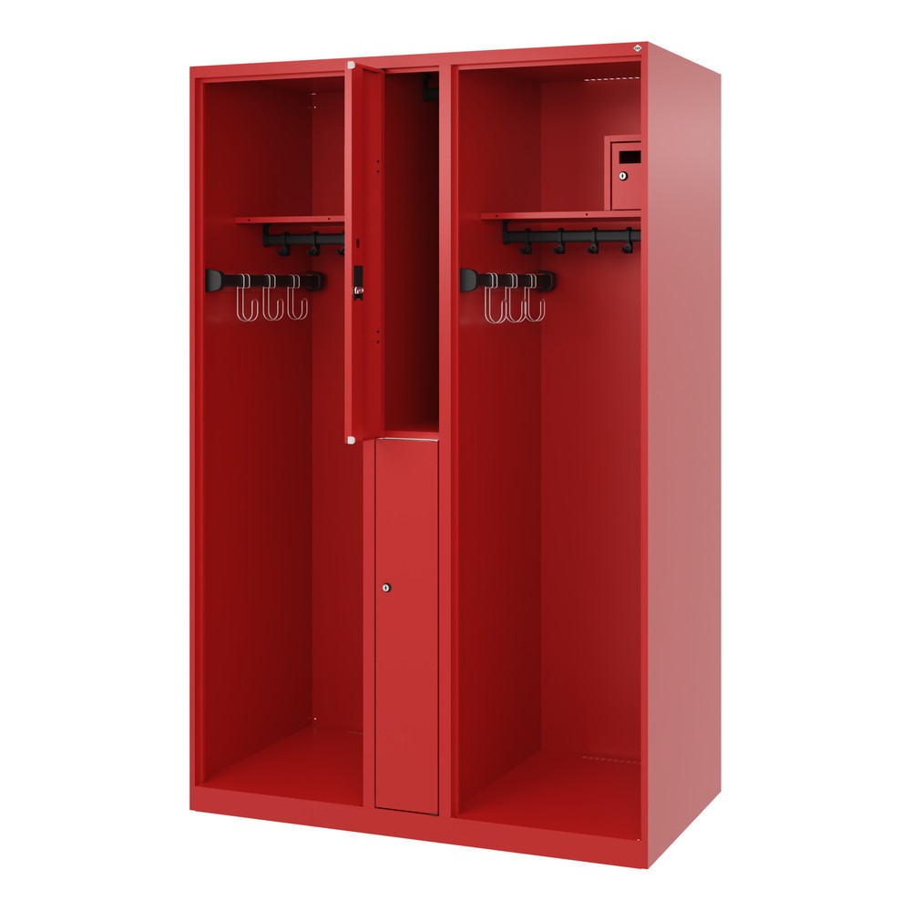 Produktabbildung: C+P Feuerwehrspind MAXI, Bodengleiter, HxBxT 1.850 x 1.200 x 600 mm, feuerrot