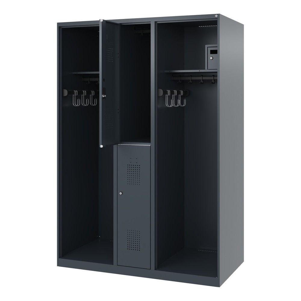 Produktabbildung: C+P Feuerwehrspind MAXI, Bodengleiter, HxBxT 1.850 x 1.300 x 600 mm, anthrazitgrau