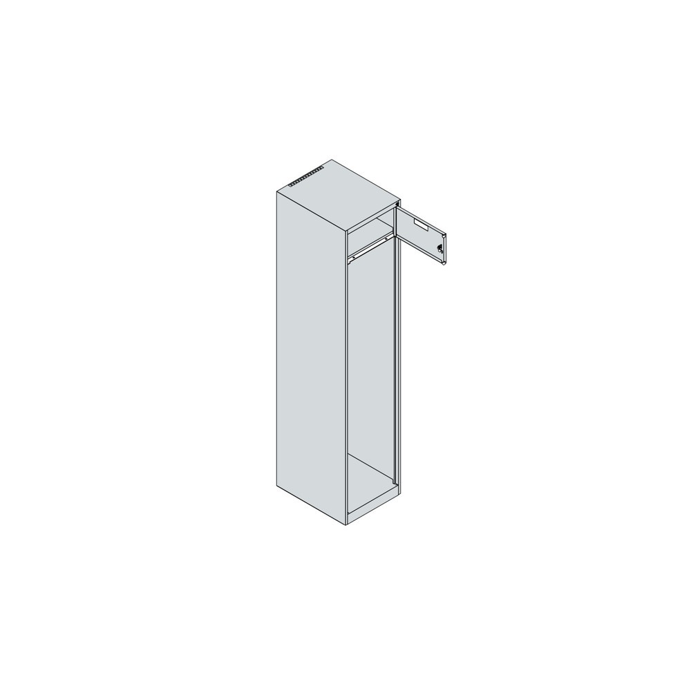 Produktabbildung Nr. 4: C+P Feuerwehrspind PRAKTUS, Bodengleiter, 1 Abteil, HxBxT 1.850 x 400 x 500 mm, anthrazitgrau