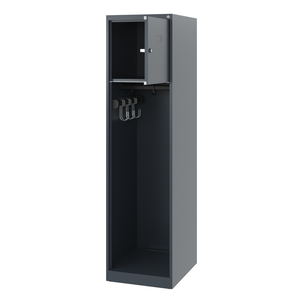 Produktabbildung: C+P Feuerwehrspind YOUNGSTER, Bodengleiter, 1 Abteil, HxBxT 1.530 x 400 x 500 mm, anthrazitgrau