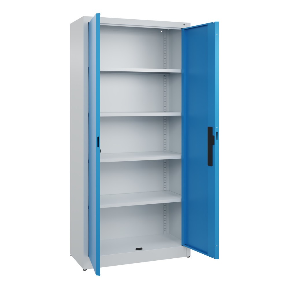 Produktabbildung Nr. 4: C+P Flügeltürenschrank, 5 OH, HxBxT 1.950 x 930 x 400 mm, lichtgrau, lichtblau