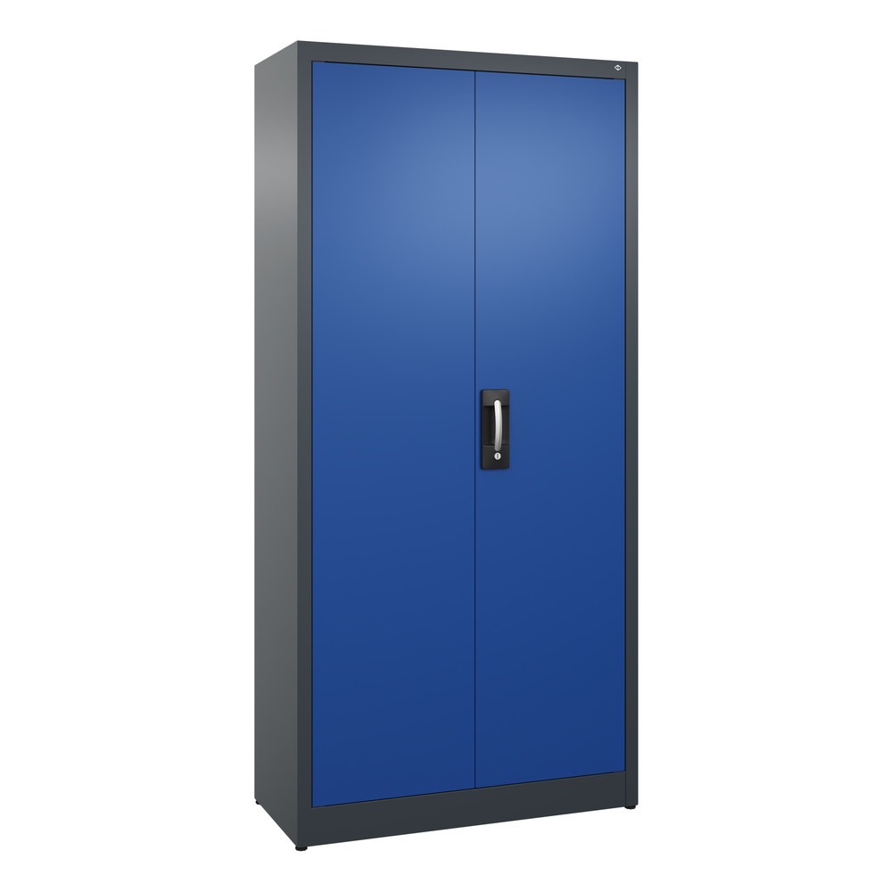 Produktabbildung: C+P Flügeltürenschrank, 5 OH, HxBxT 1.950 x 930 x 400 mm, anthrazitgrau, enzianblau