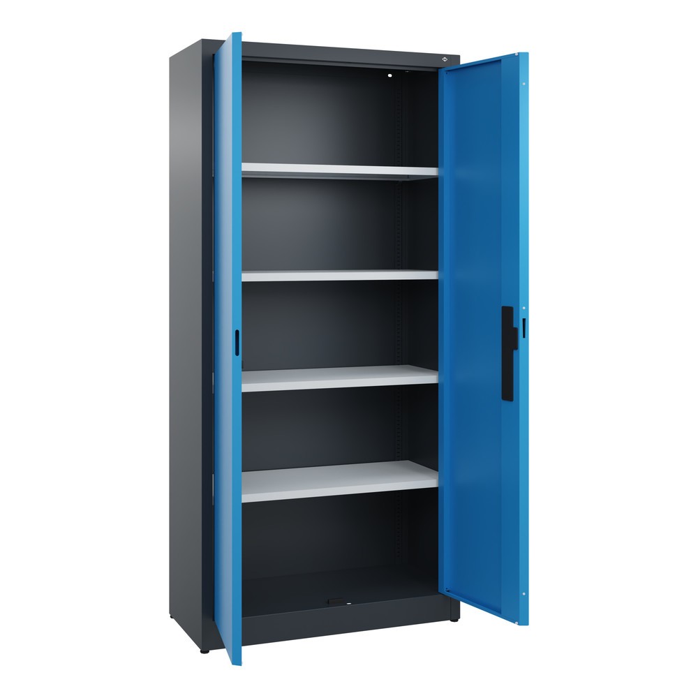Produktabbildung Nr. 4: C+P Flügeltürenschrank, 5 OH, HxBxT 1.950 x 930 x 400 mm, anthrazitgrau, lichtblau