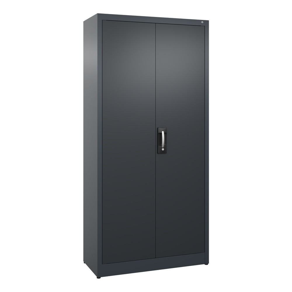 Produktabbildung: C+P Flügeltürenschrank, 5 OH, HxBxT 1.950 x 930 x 400 mm, anthrazitgrau, schwarzgrau