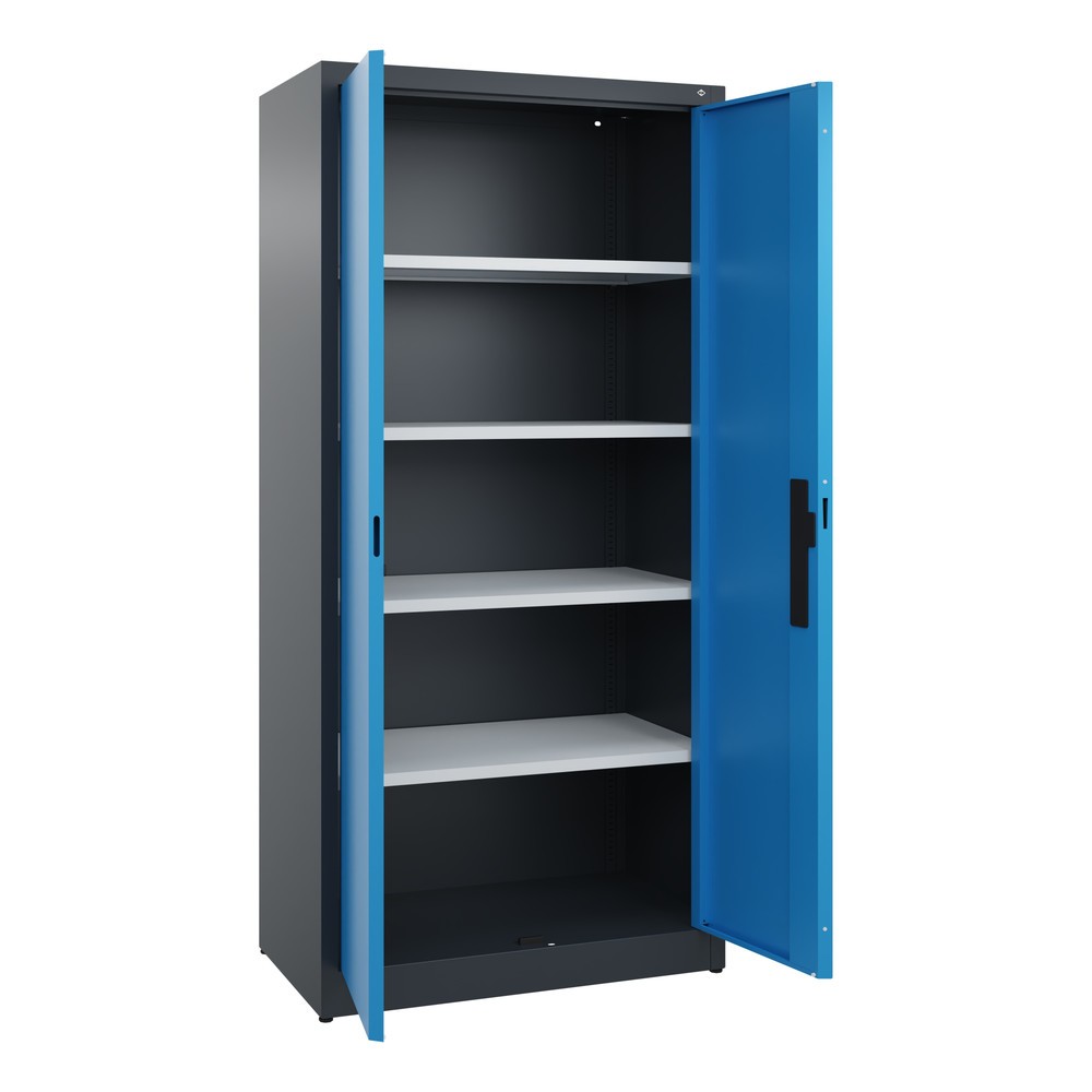Produktabbildung Nr. 4: C+P Flügeltürenschrank, 5 OH, HxBxT 1.950 x 930 x 500 mm, anthrazitgrau, lichtblau
