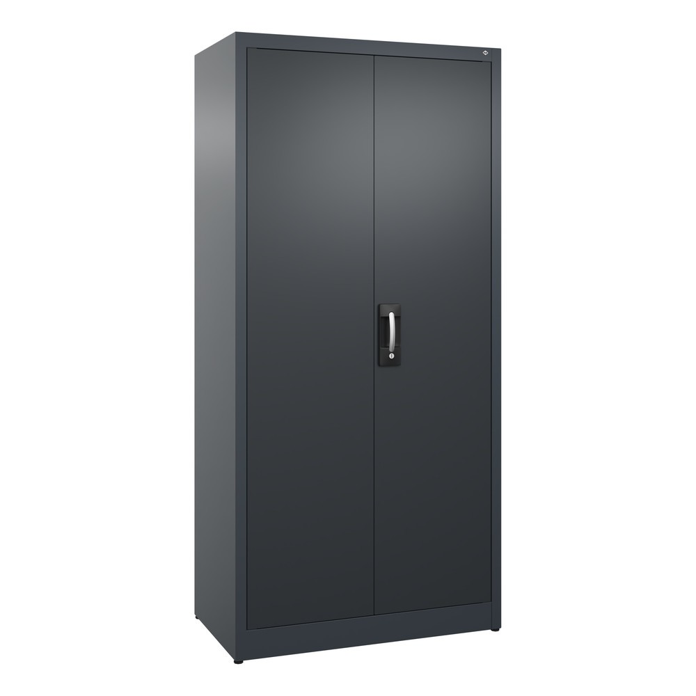 Produktabbildung: C+P Flügeltürenschrank, 5 OH, HxBxT 1.950 x 930 x 500 mm, anthrazitgrau, schwarzgrau