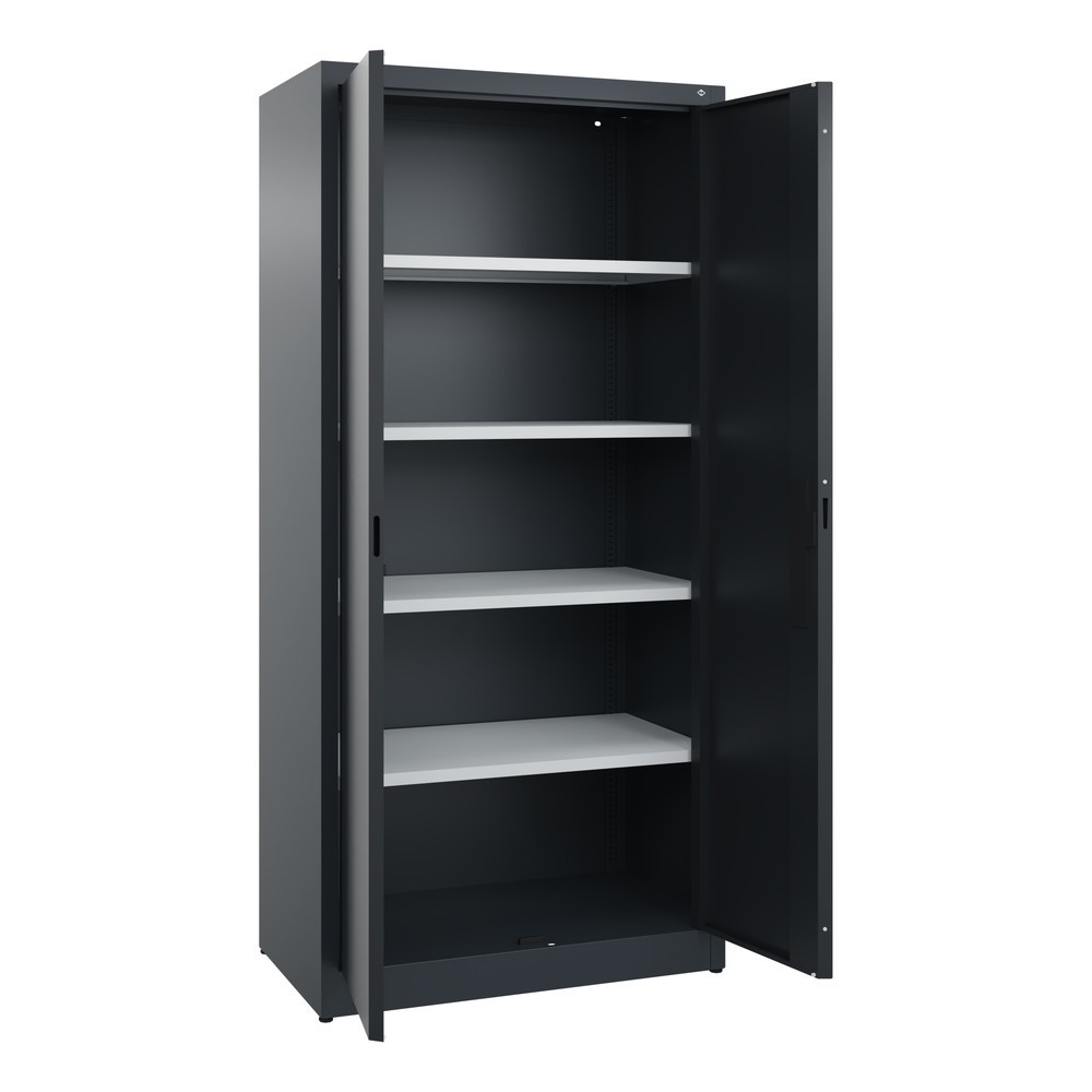 Produktabbildung Nr. 4: C+P Flügeltürenschrank, 5 OH, HxBxT 1.950 x 930 x 500 mm, anthrazitgrau, schwarzgrau