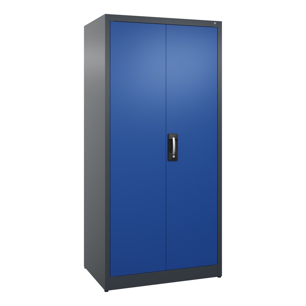 Produktabbildung: C+P Flügeltürenschrank, 5 OH, HxBxT 1.950 x 930 x 600 mm, enzianblau, anthrazitgrau