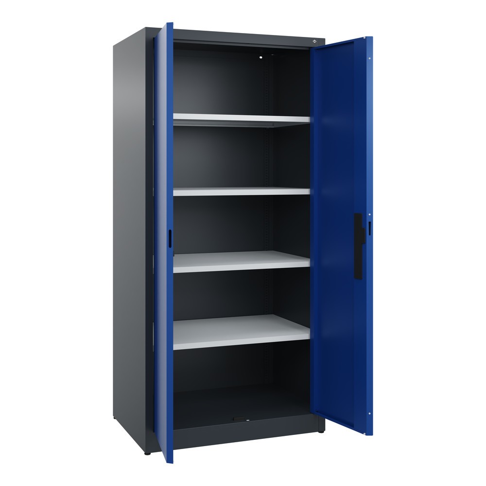 Produktabbildung Nr. 4: C+P Flügeltürenschrank, 5 OH, HxBxT 1.950 x 930 x 600 mm, enzianblau, anthrazitgrau