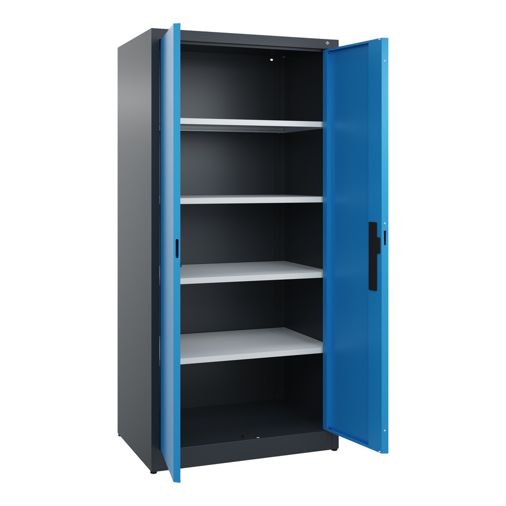 Produktabbildung Nr. 4: C+P Flügeltürenschrank, 5 OH, HxBxT 1.950 x 930 x 600 mm, lichtblau, anthrazitgrau