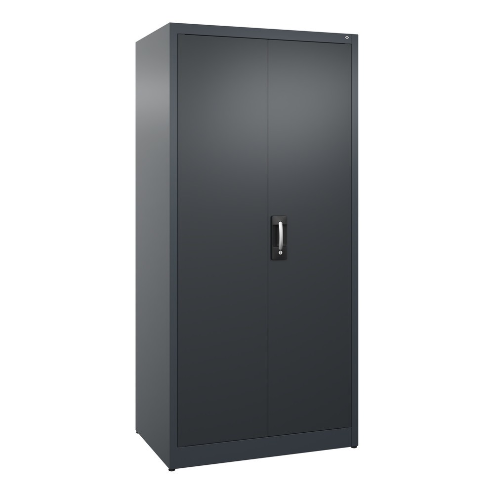 Produktabbildung: C+P Flügeltürenschrank, 5 OH, HxBxT 1.950 x 930 x 600 mm, schwarzgrau, anthrazitgrau