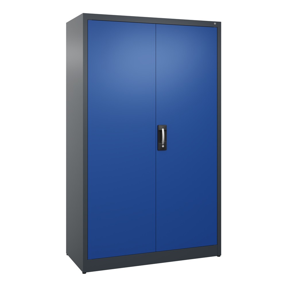 Produktabbildung: C+P Flügeltürenschrank, 5 OH, HxBxT 1.950 x 1.200 x 500 mm, anthrazitgrau, enzianblau