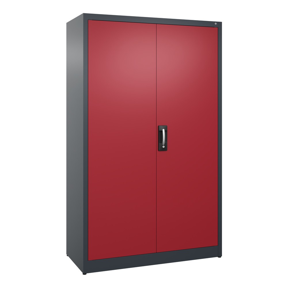 Produktabbildung: C+P Flügeltürenschrank, 5 OH, HxBxT 1.950 x 1.200 x 500 mm, anthrazitgrau, rubinrot