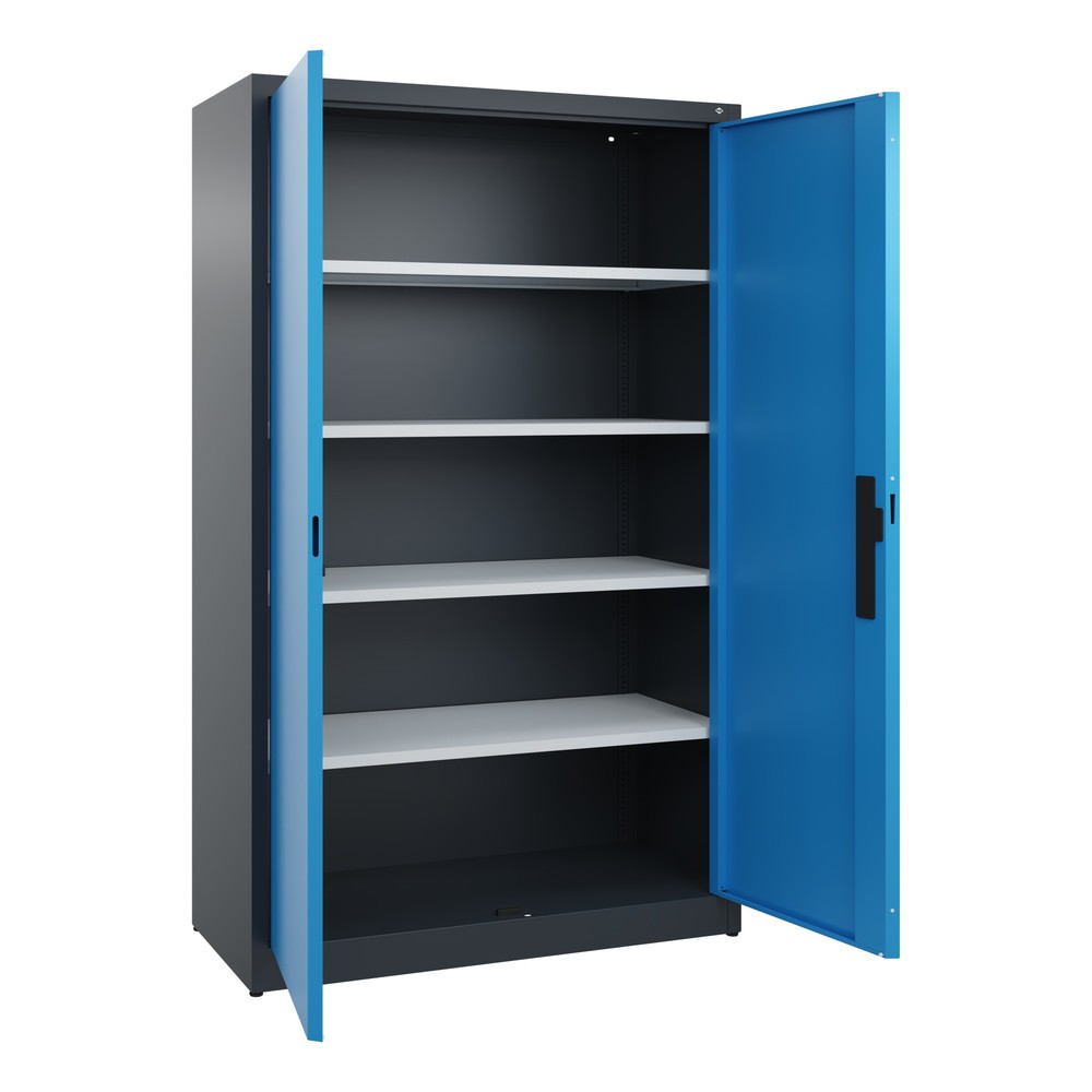 Produktabbildung Nr. 4: C+P Flügeltürenschrank, 5 OH, HxBxT 1.950 x 1.200 x 500 mm, anthrazitgrau, lichtblau