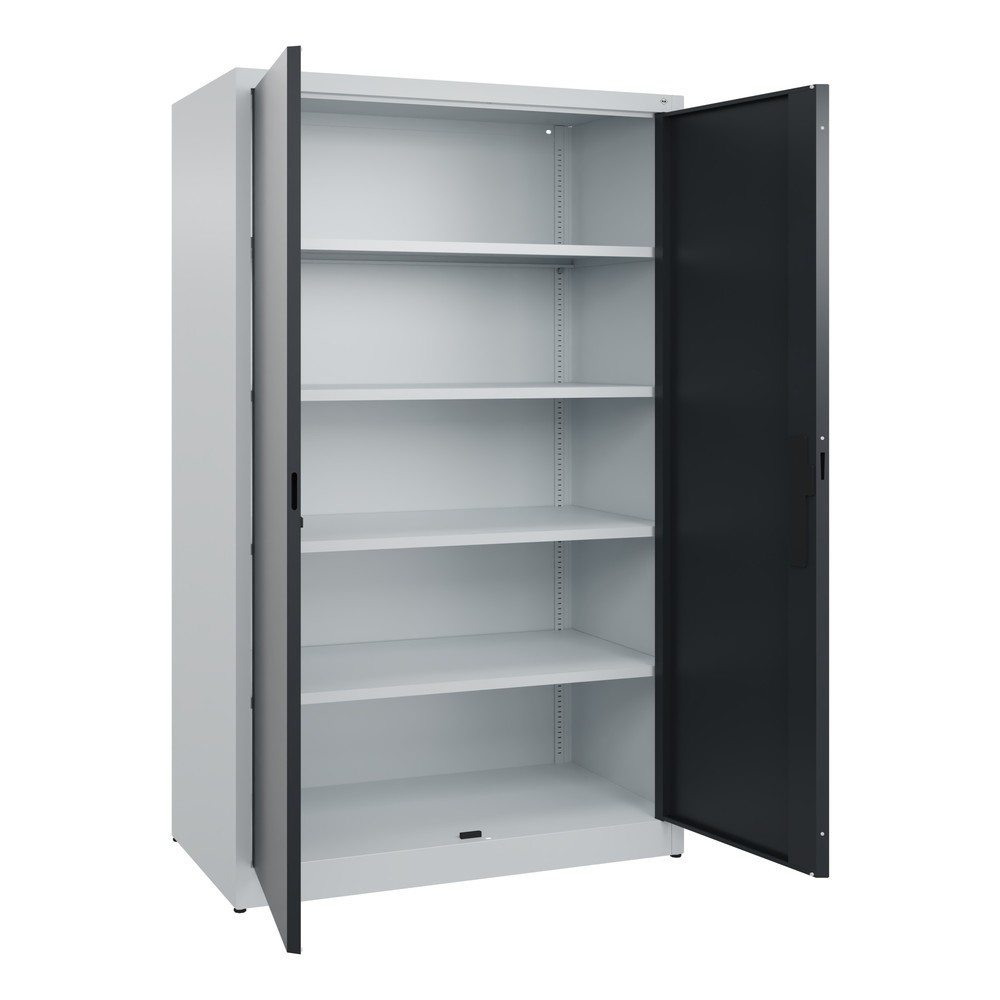Produktabbildung Nr. 4: C+P Flügeltürenschrank, 5 OH, HxBxT 1.950 x 1.200 x 600 mm, lichtgrau, schwarzgrau