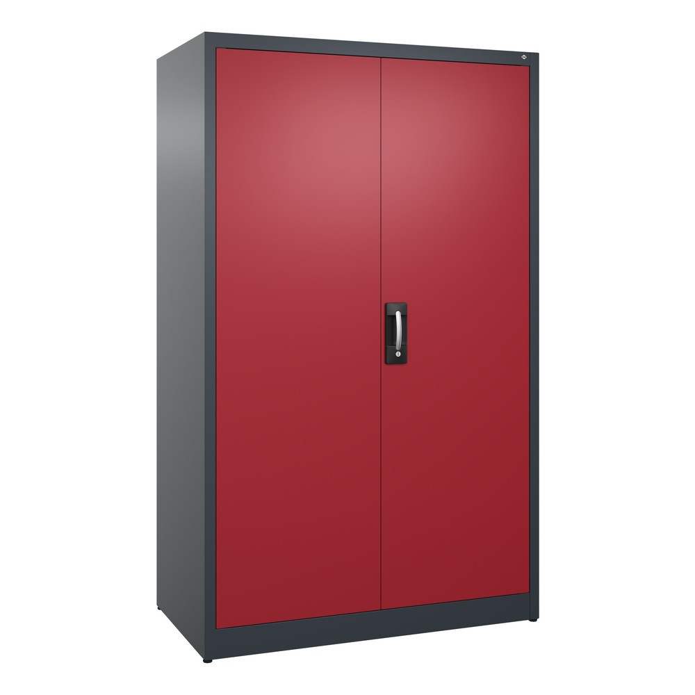 Produktabbildung: C+P Flügeltürenschrank, 5 OH, HxBxT 1.950 x 1.200 x 600 mm, anthrazitgrau, rubinrot