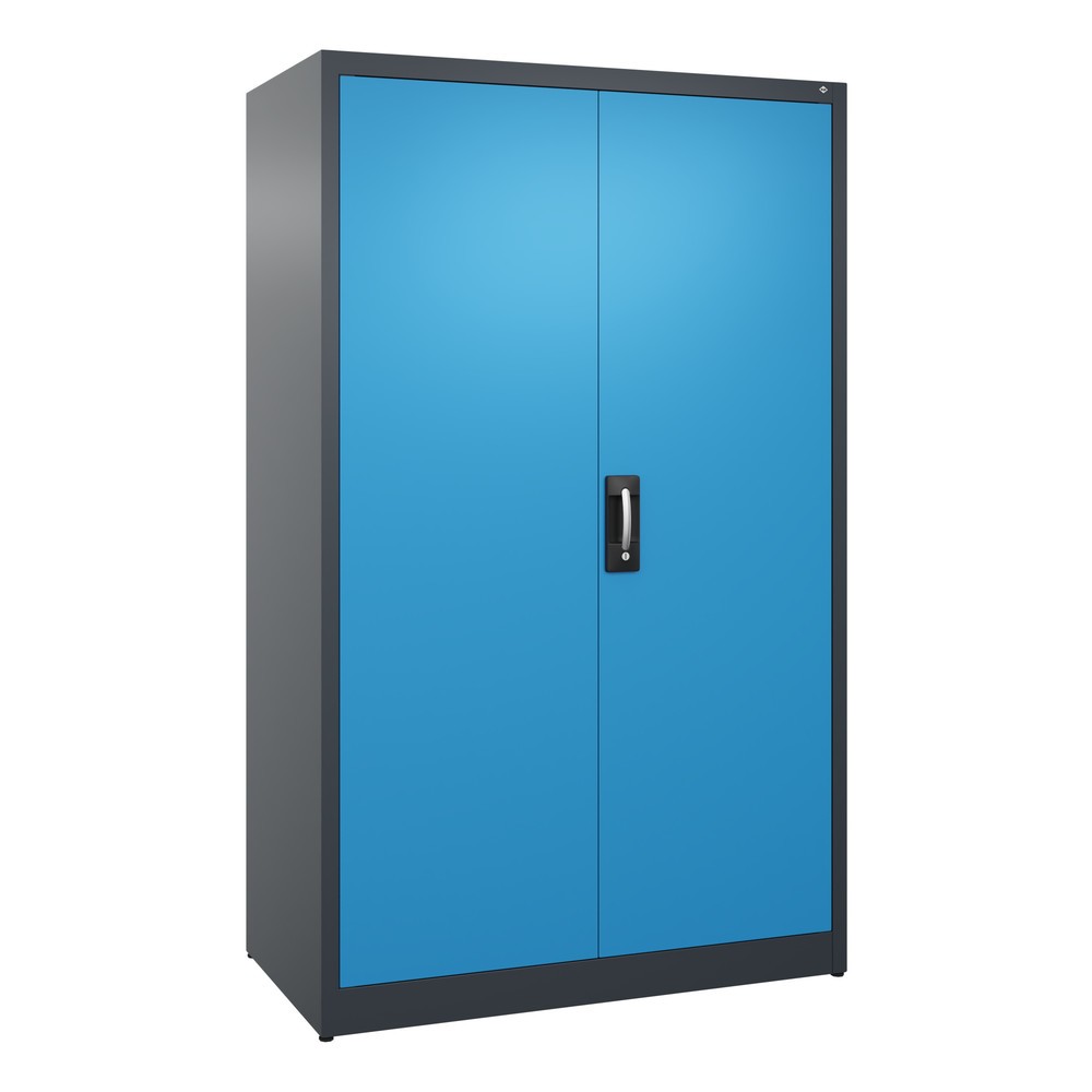Produktabbildung: C+P Flügeltürenschrank, 5 OH, HxBxT 1.950 x 1.200 x 600 mm, anthrazitgrau, lichtblau