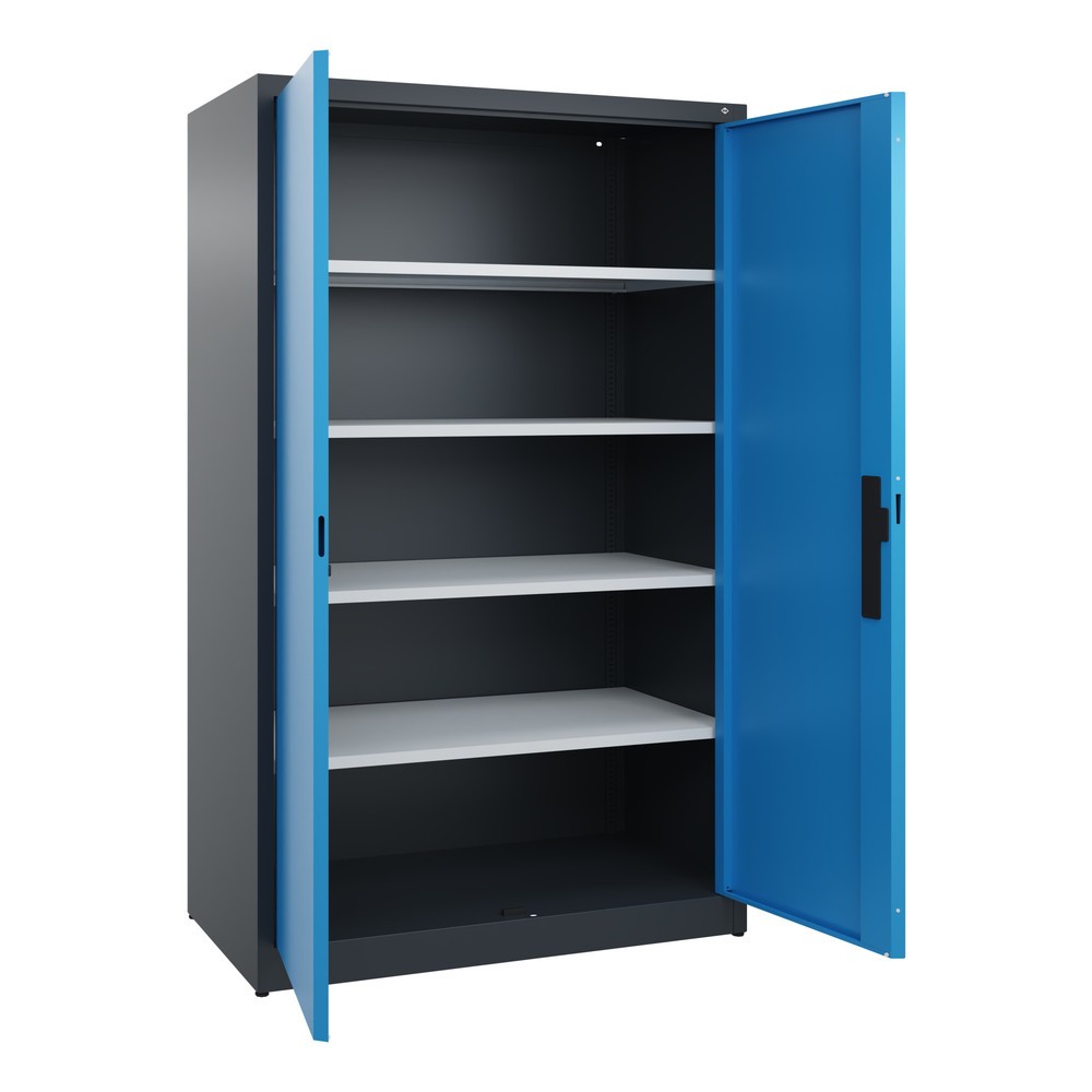 Produktabbildung Nr. 4: C+P Flügeltürenschrank, 5 OH, HxBxT 1.950 x 1.200 x 600 mm, anthrazitgrau, lichtblau