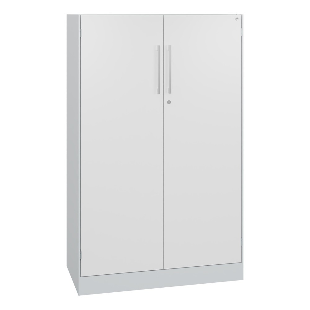 Produktabbildung: C+P Flügeltürenschrank Asisto, 3 OH, Breite 800 mm, lichtgrau, verkehrsweiss