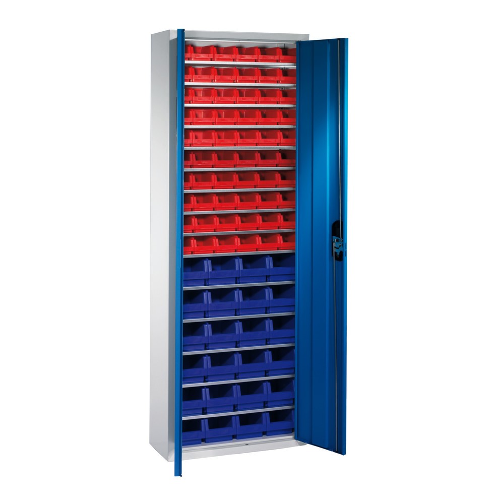 Produktabbildung Nr. 1: C+P Magazinschrank mit Sichtlagerkästen, HxBxT 1.980 x 700 x 300 mm, 60x Grösse 2, 24x Grösse 3