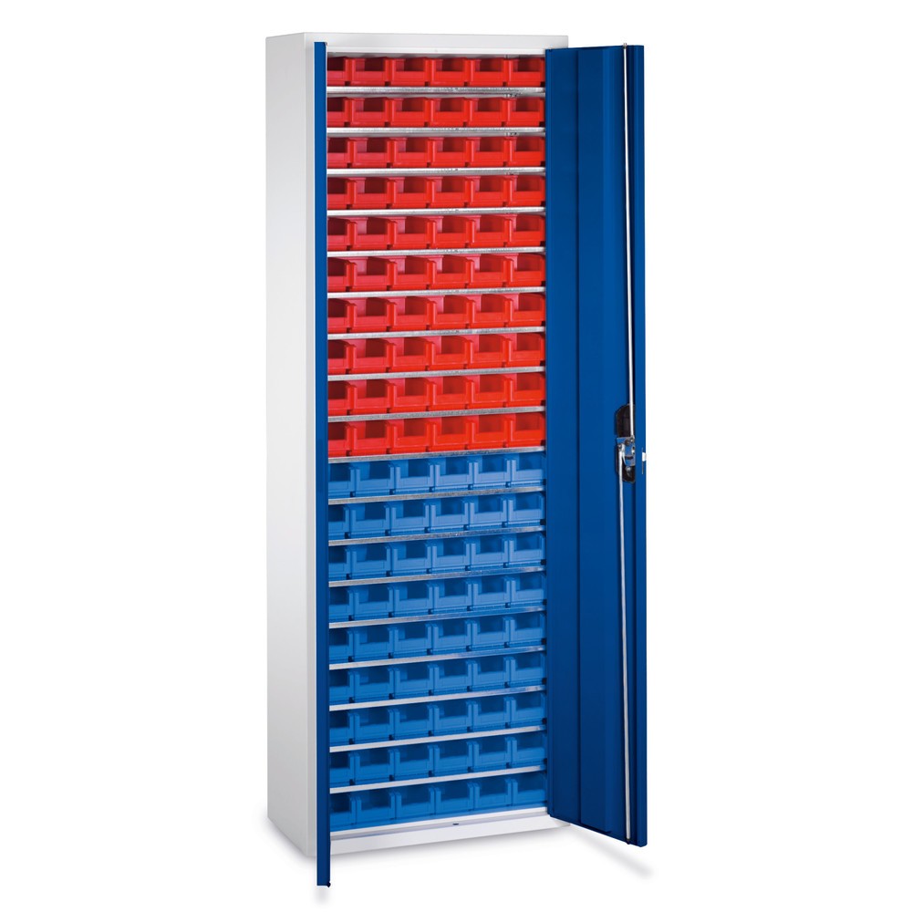 Produktabbildung Nr. 1: C+P Magazinschrank mit Sichtlagerkästen, HxBxT 1.980 x 700 x 300 mm, 60x Grösse 2, 54x Grösse 3