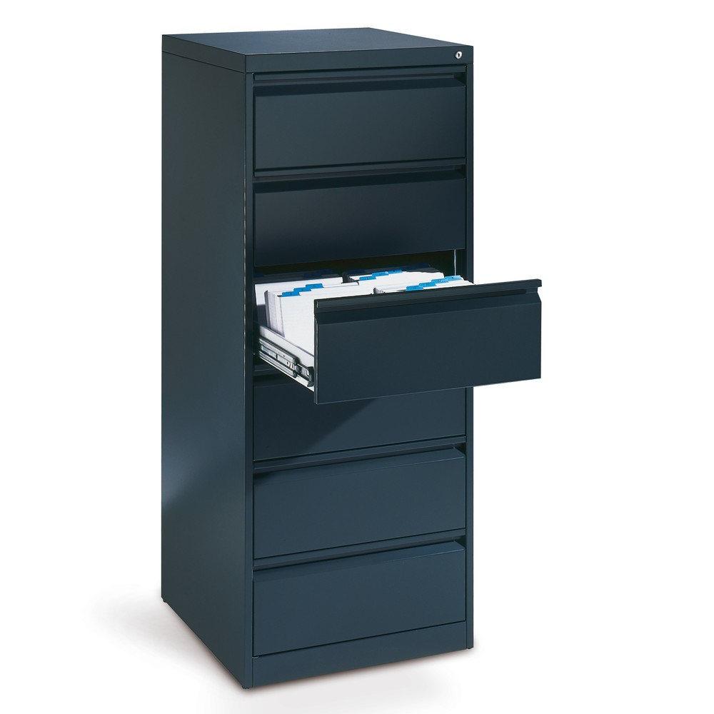 Produktabbildung Nr. 2: C+P Karteikartenschrank Office, DIN A5 quer, 3-bahnig, 6 Schubladen, lichtgrau