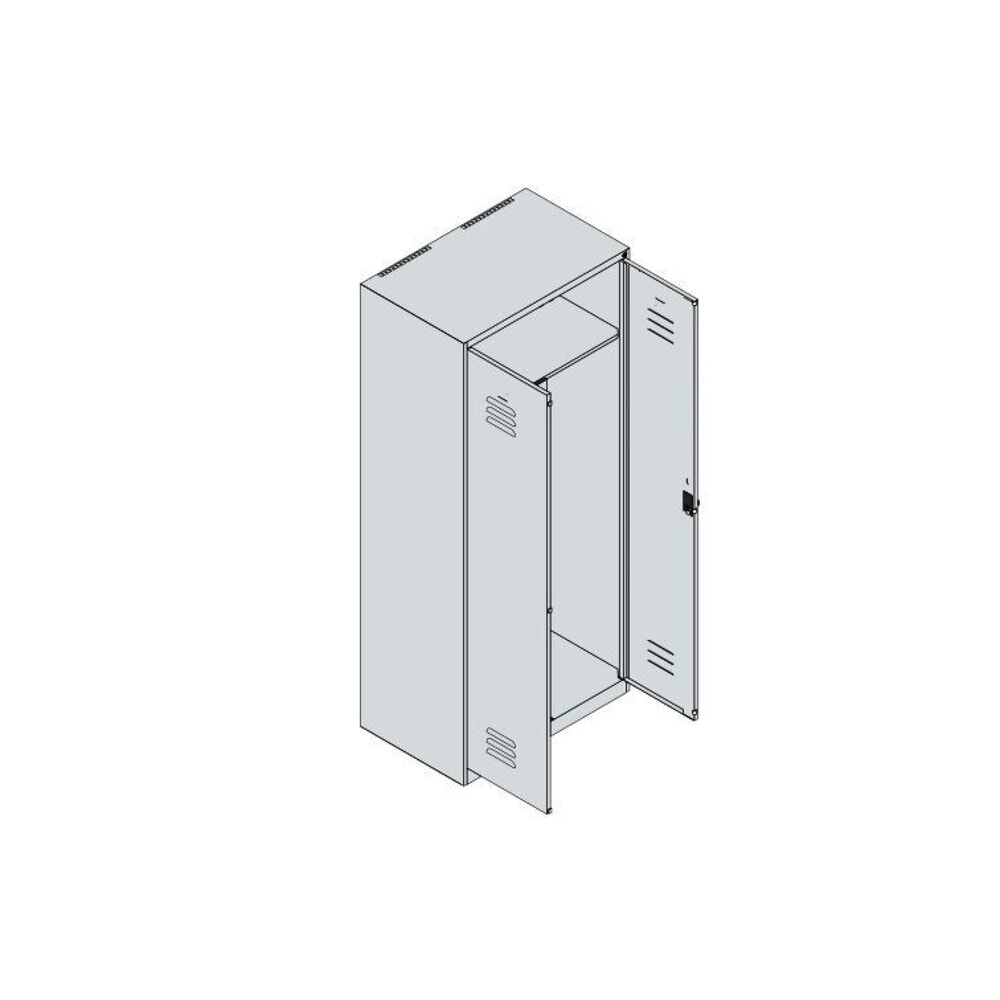 Produktabbildung Nr. 8: C+P PSA Doppel-Spind Classic PLUS, 2 Abteile, HxBxT 1.850 x 800 x 500 mm, lichtgrau, enzianblau, für Vorhängeschloss