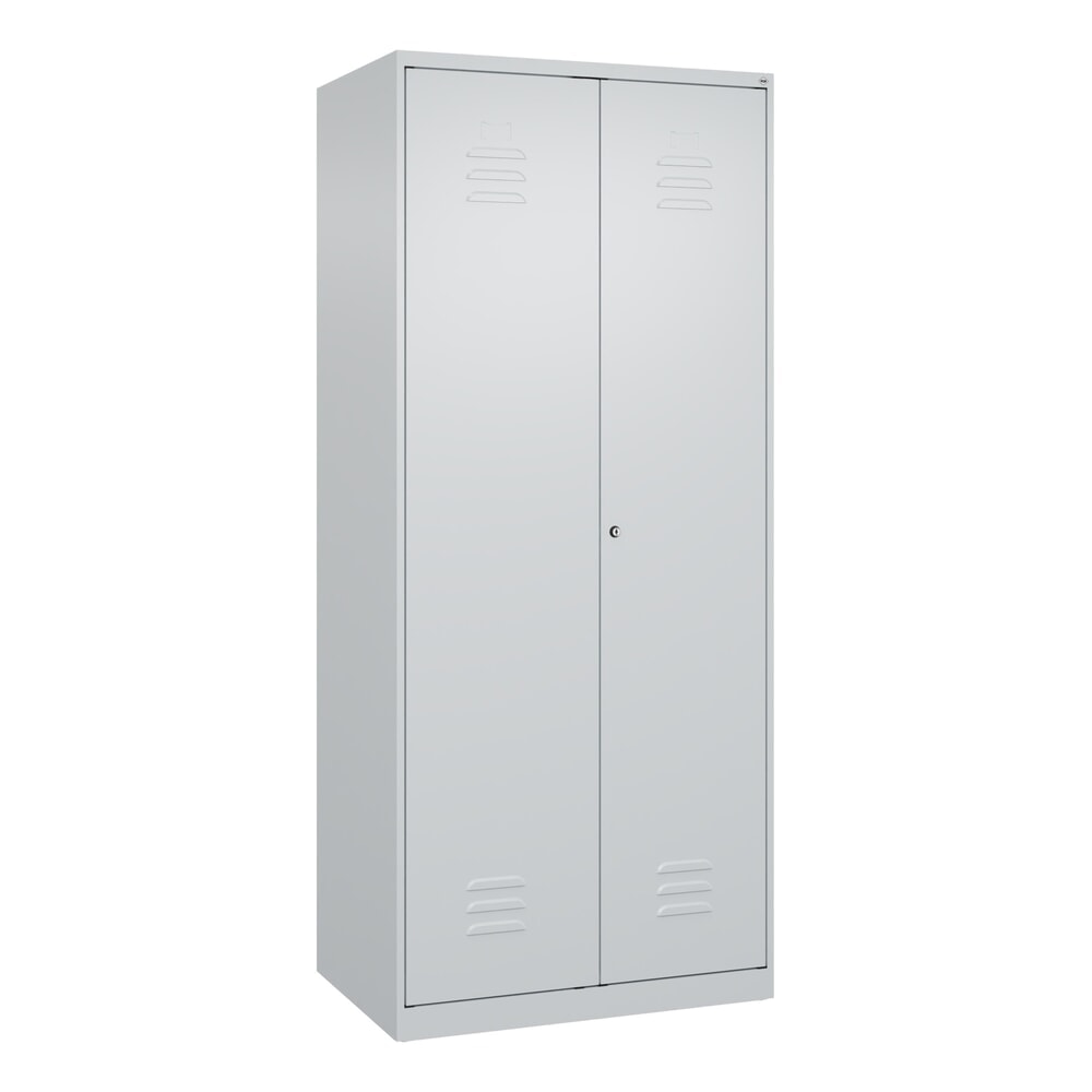 N° de l'image du produit 9 : C+P PSA Doppel-Spind Classic PLUS, 2 Abteile, HxBxT 1.850 x 800 x 500 mm, lichtgrau, lichtgrau, Zylinderschloss