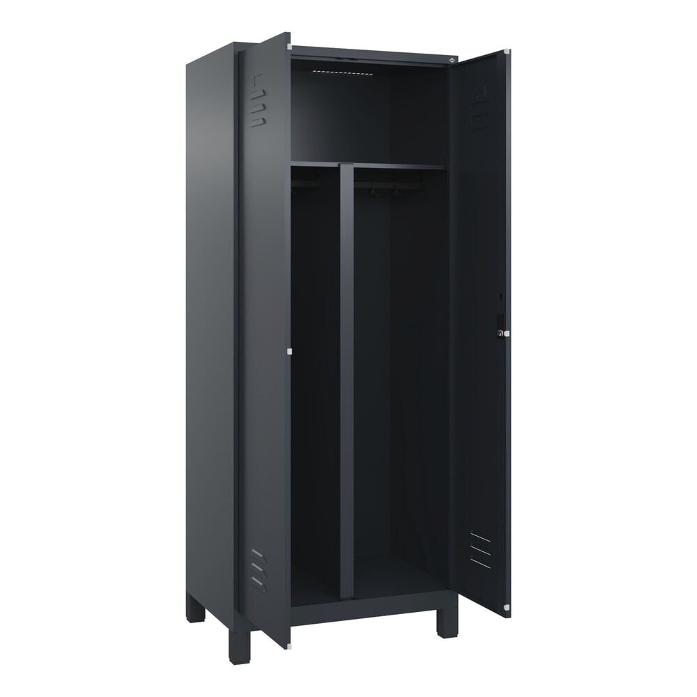C+P PSA Doppel-Spind Classic PLUS, Füsse, 2 Abteile, HxBxT 1.950 x 800 x 500 mm, anthrazitgrau, anthrazitgrau, Zylinderschloss Produktabbildung Nr. 1: C+P PSA Doppel-Spind Classic PLUS, Füsse, 2 Abteile, HxBxT 1.950 x 800 x 500 mm, anthrazitgrau, anthrazitgrau, Zylinderschloss