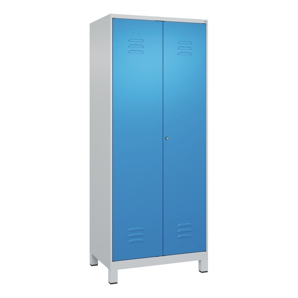 C+P PSA Doppel-Spind Classic PLUS, Füsse, 2 Abteile, HxBxT 1.950 x 800 x 500 mm, lichtgrau, lichtblau, Zylinderschloss Produktabbildung Nr. 9: C+P PSA Doppel-Spind Classic PLUS, Füsse, 2 Abteile, HxBxT 1.950 x 800 x 500 mm, lichtgrau, lichtblau, Zylinderschloss