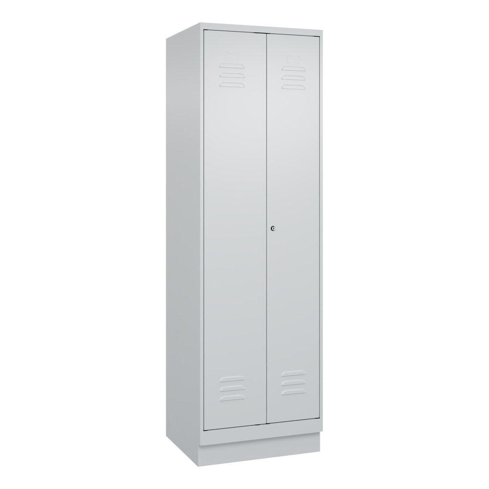 Produktabbildung Nr. 9: C+P PSA Doppel-Spind Classic PLUS, Sockel, 2 Abteile, HxBxT 1.950 x 600 x 500 mm, lichtgrau, lichtgrau, Zylinderschloss