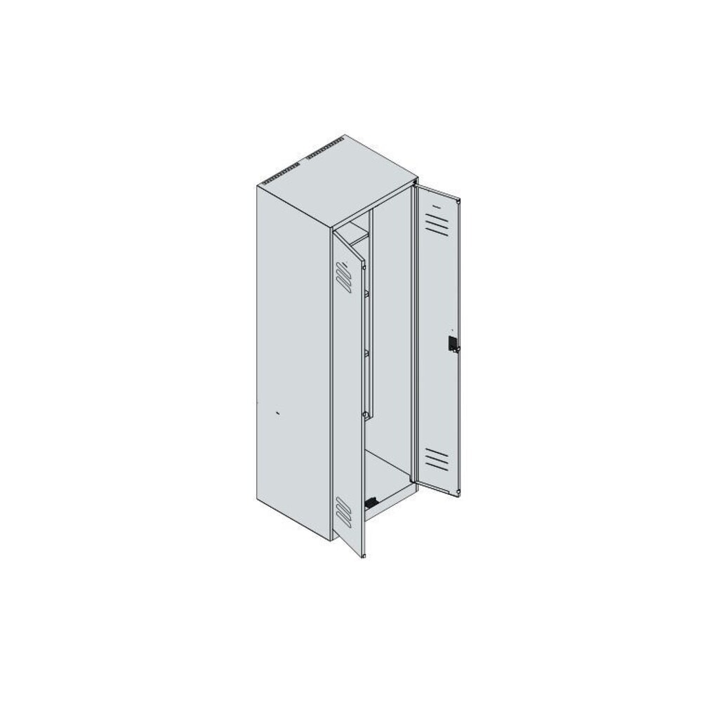 C+P Putzmittel-Spind Classic PLUS, 2 Abteile, HxBxT 1.850 x 600 x 500 mm, lichtgrau, enzianblau, für Vorhängeschloss Produktabbildung Nr. 8: C+P Putzmittel-Spind Classic PLUS, 2 Abteile, HxBxT 1.850 x 600 x 500 mm, lichtgrau, enzianblau, für Vorhängeschloss