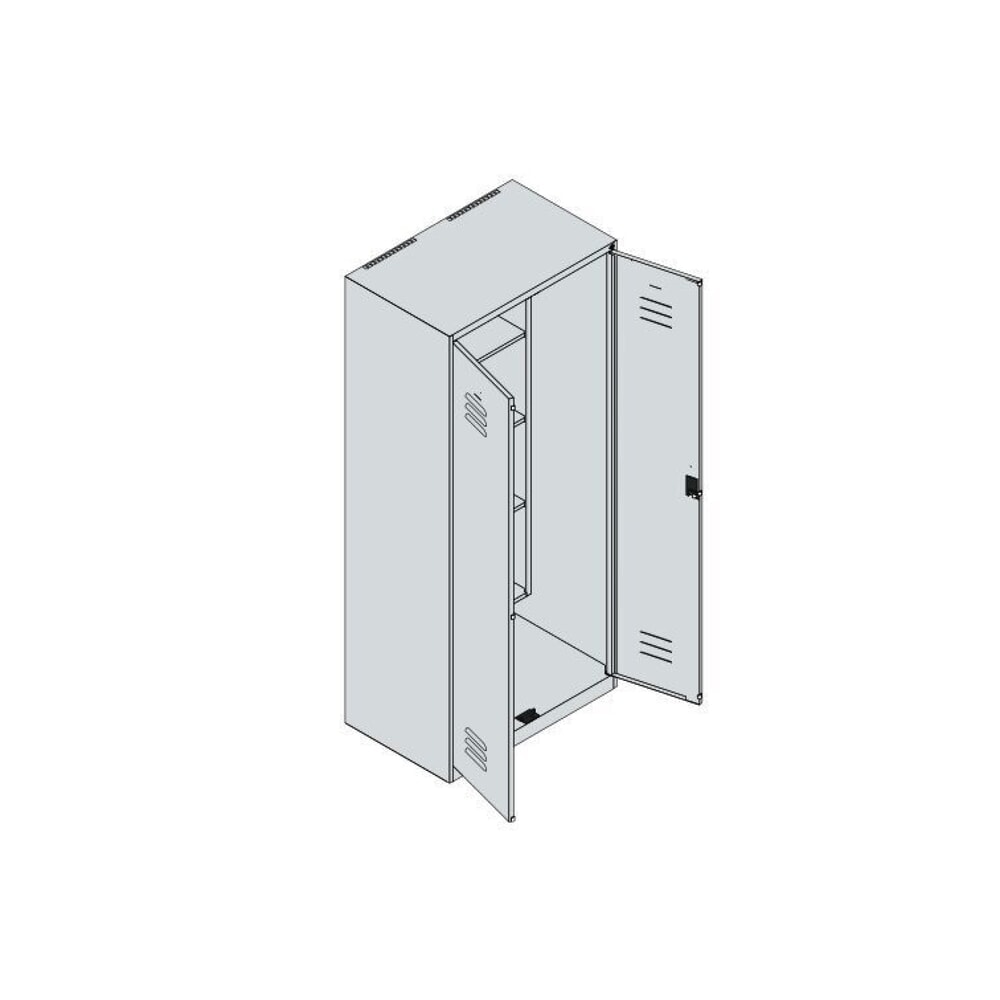 C+P Putzmittel-Spind Classic PLUS, 2 Abteile, HxBxT 1.850 x 800 x 500 mm, lichtgrau, enzianblau, Zylinderschloss N° de l'image du produit 8 : C+P Putzmittel-Spind Classic PLUS, 2 Abteile, HxBxT 1.850 x 800 x 500 mm, lichtgrau, enzianblau, Zylinderschloss