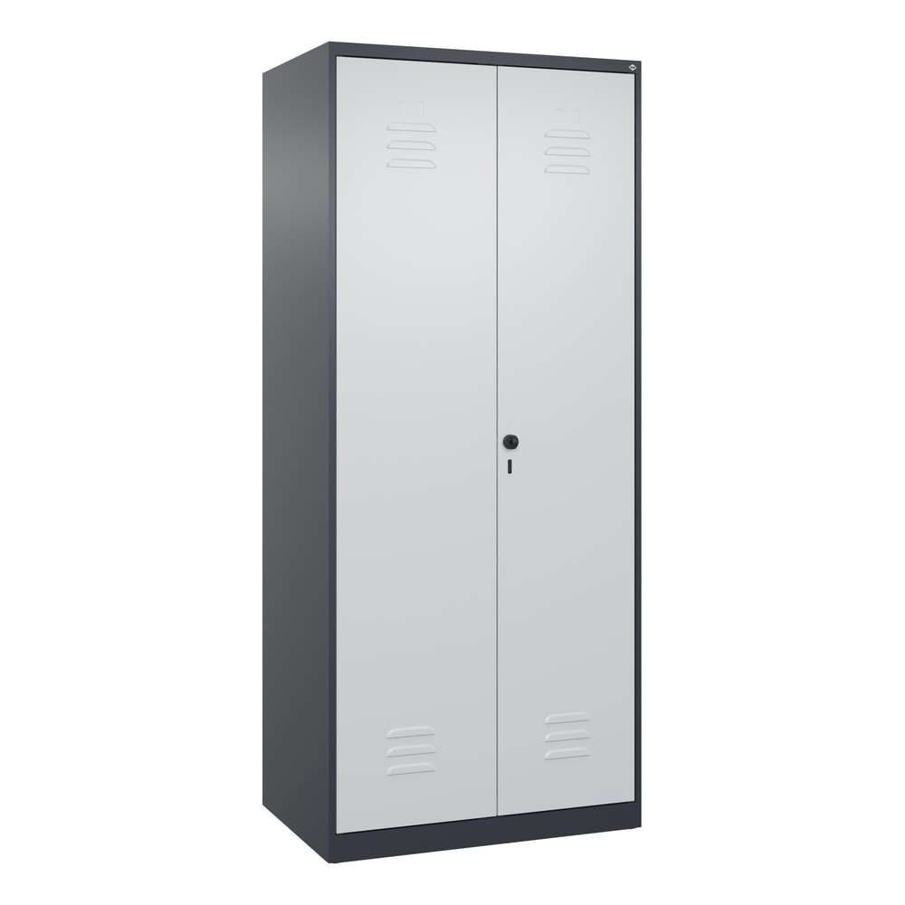 C+P Putzmittel-Spind Classic PLUS, 2 Abteile, HxBxT 1.850 x 800 x 500 mm, anthrazitgrau, lichtgrau, für Vorhängeschloss N° de l'image du produit 9 : C+P Putzmittel-Spind Classic PLUS, 2 Abteile, HxBxT 1.850 x 800 x 500 mm, anthrazitgrau, lichtgrau, für Vorhängeschloss