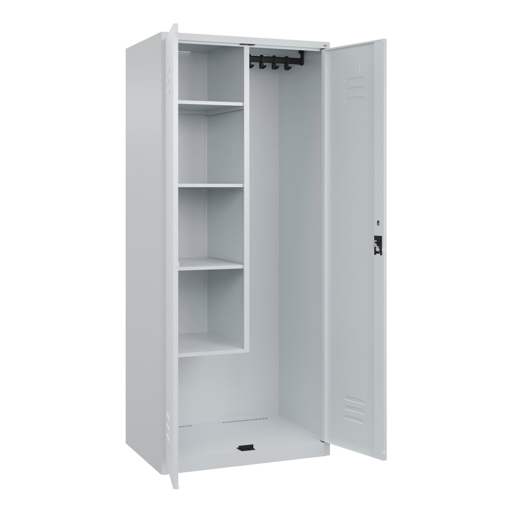 C+P Putzmittel-Spind Classic PLUS, 2 Abteile, HxBxT 1.850 x 800 x 500 mm, lichtgrau, lichtgrau, Zylinderschloss Illustration du produit: C+P Putzmittel-Spind Classic PLUS, 2 Abteile, HxBxT 1.850 x 800 x 500 mm, lichtgrau, lichtgrau, Zylinderschloss